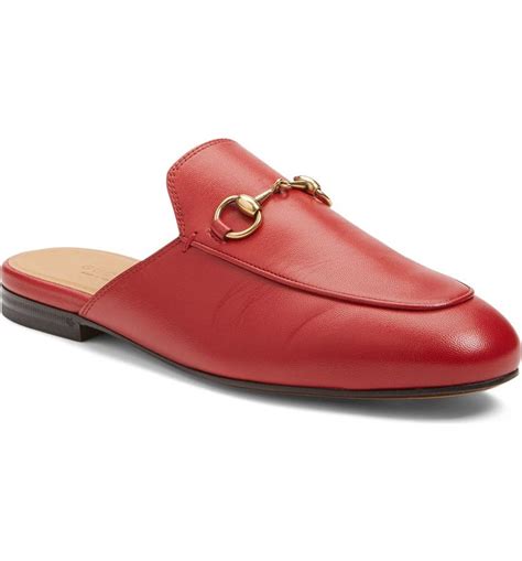 gucci red princetown mules|gucci princetown mule women.